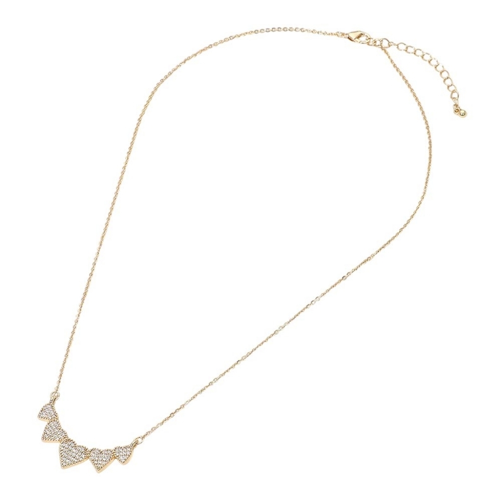 14k Gold Dipped Heart Link Necklace - image 3